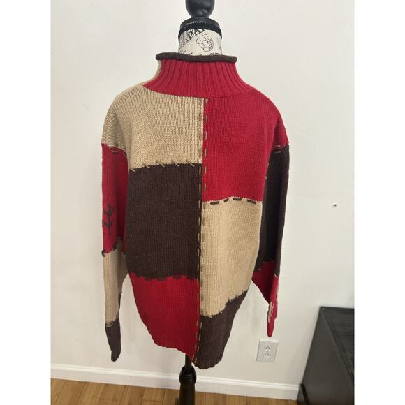 Vintage Mandal Bay Sweater W/Quarter Zip Pine Forest CabinCore Rustic Chic XXL - Picture 4 of 7